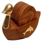 Holyratna Duck Shape Wood Coasters - Pack of 1
