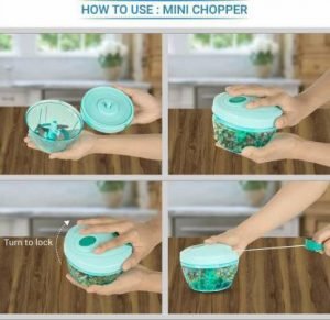 Food Chopper, Compact & Powerful Hand Held Vegetable Chopper - Image 2
