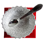 Brass Bowl With Silver Finish - 4 Inch