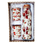 Copper Water Bottle Set With 2 Glass - 1 Ltr