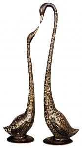 Brass Duck Pair With Handwork - 18*4.3*30.8 Inch - Image 2