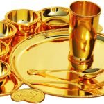 Brass THALI Dinner Set Jumbo|16 INCHES THAL | 8 Pieces (Maharaja)