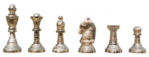 Brass Chess In Black and White Finish - 12*12 Inch - Image 2