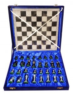 Brass Chess In Black and White Finish - 12*12 Inch - Image 4