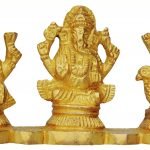 Brass Laxmi Ganesh Saraswati Statue Murti Idol - 4*1*2 Inch