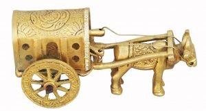 Brass Single Bull Cart - 4.4*2*2 Inch - Image 3