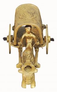 Brass Single Bull Cart - 4.4*2*2 Inch