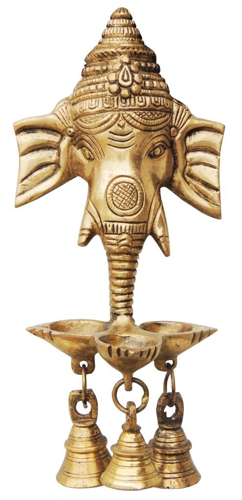 Brass Wall hanging deepak Statue Murti Idol - 4.5*3.5*10 Inch