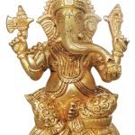 Pure Brass Ganesh Statue Murti idol In Super Fine Finish - 3.4*2.3*4.5 Inch