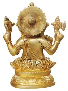 Pure Brass Ganesh Statue Murti idol In Super Fine Finish - 3.4*2.3*4.5 Inch - Image 2