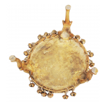 Brass Elephant Leg Chowki For God Idol - 4.3 Inch - Image 3