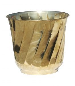 Brass planter Pot Gamala Diameter 12 Inch weight 1 Kg