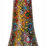 Brass Coloured Flower Vase with handwork - 7*7*24 Inch