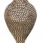 Brass Beads Flower Vase - 5.8*5.8*15.5 Inch