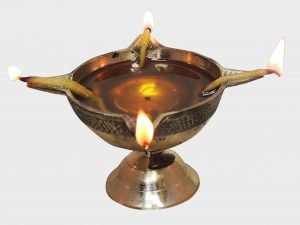 Brass Charmukhi Deepak diya - 1.7 Inch - Image 2