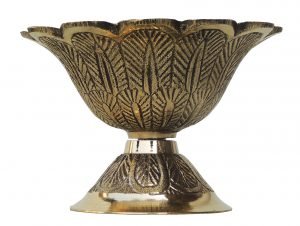 Brass Kamal Shape Deepak Diya - 3.7 inch - Image 2