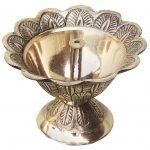 Brass Kamal Shape Deepak Diya - 3.7 inch
