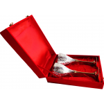 Brass Goblet Set Of 2 PCs In Red Velvet Box - Image 4