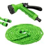 Car Spray 50 ft Hose Pipe Gun with Brass Nozzle and Expandable Nozzle Flexible Water Hose Pipe with Spray Gun and 7 Adjustable Modes - Image 2