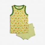 100% Organic Cotton Top and Shorts Set For Kids (Sunny Bliss, 1 - 2 Year)