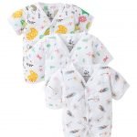 Organic Muslin Jhabla for Babies Newborn Clothes Ultrasoft Organic Cotton Jhabla Set Unisex Summer Vest for Infants Gift Set GOTS Certified 0- 3 months