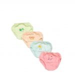 100% Organic Cotton Underwear/Rompers/Briefs/Panty-Multicolor(Pack of 4) 0- 12 months