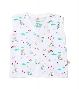 100% Organic Muslin Jhabla (Small (0-3 Months)), Multicolor - Image 3