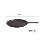 Natural Pre-Seasoned Cast Iron Tawa (9.8 Inch/25 cm) & Cast Iron Kadai/ Kadhai (9.76 Inch/24.8cm) Cookware Combo Set of 2 - Image 4