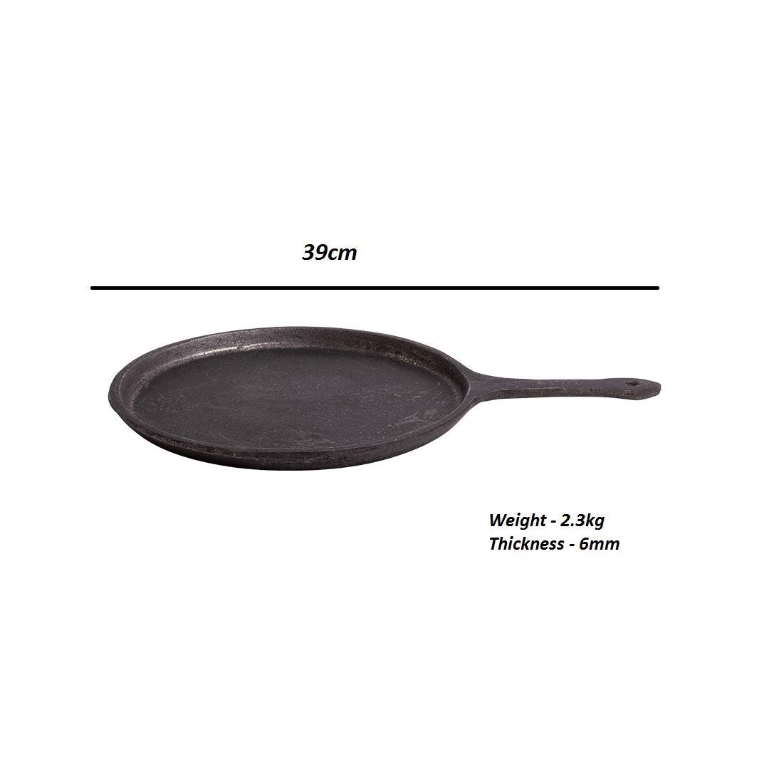 Cast Iron Cookware - 8.2 Inch Pre-Seasoned Kadai - Healthy and