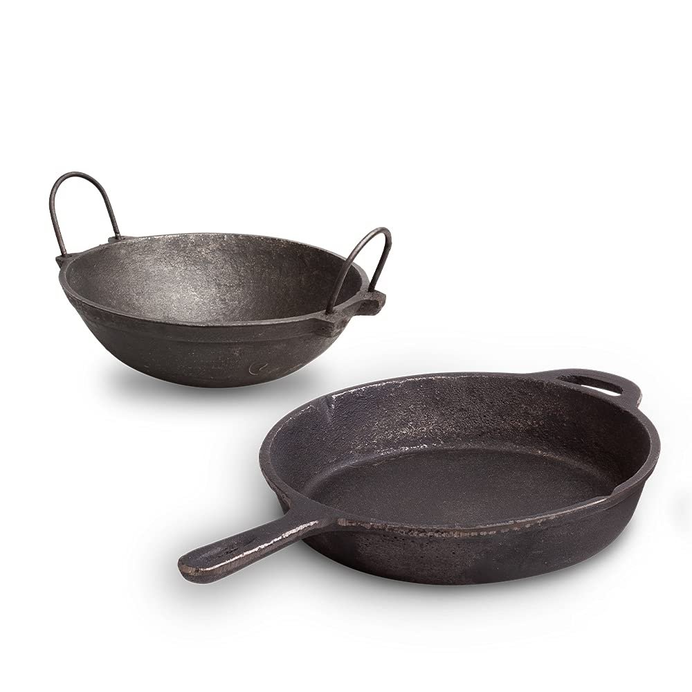 Kadai Chapati Pan Cast Iron Cookware, Cast Iron Skillets