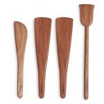 Wooden Flip/Spatula/Ladle for Cooking Dosa/Roti/Chapati | Kitchen Tools | No Harmful Polish | Handmade | Cookware - (Neem Wood, Set of 4)
