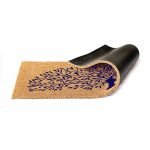 Natural Coco Coir Beige and Blue Tree Printed Anti-Slip Doormat Long-Lasting, Heavy Duty, Large & Thick Entryway Rug with PVC Backing for Indoor, Outdoor, Patio, Home and Office (120 x 1.5 x 40cm)