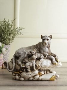 Polyresin Tiger Statue, Standard, Multicolour - Image 3