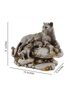 Polyresin Tiger Statue, Standard, Multicolour - Image 2