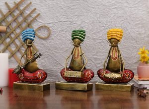 India Vintage Metal Wall Mounted Art Sculpture (11 x 6 x 2 inch, Multicolor), Medium - Image 4