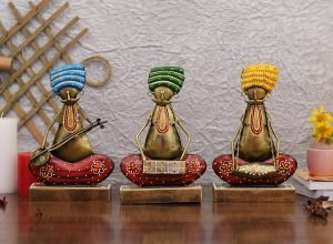 India Vintage Metal Wall Mounted Art Sculpture (11 x 6 x 2 inch, Multicolor), Medium - Image 5