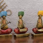 India Vintage Metal Wall Mounted Art Sculpture (11 x 6 x 2 inch, Multicolor), Medium