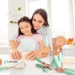 Kitchen Utensils Tools 7 Pcs 100% Pure Copper With Soft Silicone Touch Handles | Kitchen Gadget Set | Can Opener, Pizza Cutter, Ice-cream Scoop, Cheese Grater, Peeler, Garlic Press, Whisk (Mint Green) - Image 4