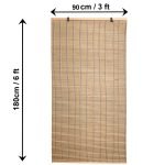 Roll up Bamboo Curtain/Blinds for Window and Balcony-Indoor Use (Beige, 6 Ft Height x 3 Ft Width) - Image 4