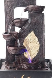 Home Decor Table Top Waterfall Fountain With Led Lights for Home Office And Garden Decor - Image 5