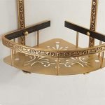 Antique Aluminum Double Tier Corner Antique Finish Bathroom Kitchen Shelf - Image 9