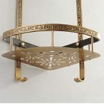 Antique Aluminum Double Tier Corner Antique Finish Bathroom Kitchen Shelf - Image 10