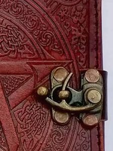 Unique Handmade Leather Diary Embossed with star, journey double wolf Diary with Antique Lock for Artist Sketchbook, Scrapbook, Drawing, Writing etc - Image 4
