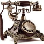 European Rotary Corded Antique Telephone Old Vintage Rotary Dial Phone Handset Turntable Telephone Office Telephone Antique Landline