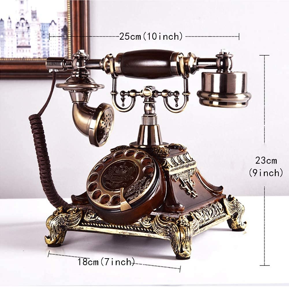 European Rotary Corded Antique Telephone Old Vintage Rotary Dial