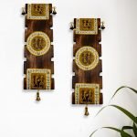 Dhokra & Warli Handpainted Wooden Wall Hanging Set - Wall Hanging decor Home Decorative Items