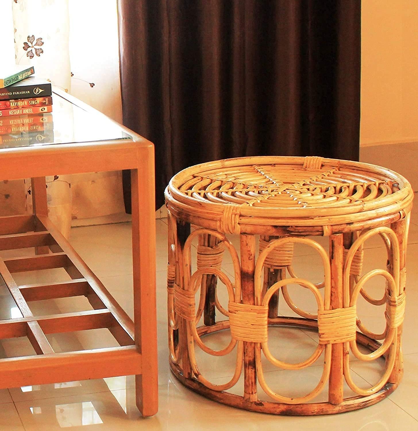 Wicker rattan stool hot sale