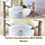 Antique Brass Basin Mixer Hot and Cold, 12 Inch Height, Bamboo, Polished Finish, Copper - Image 8