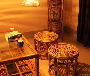 Handcrafted Antique Vintage Look Cane Wicker Rattan Stool Ottoman Chair for Living Room Furniture Patio Home Balcony Garden Varnish Brown - Image 6