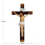16 inch Polymarble Holy Cross showpiece Idol Catholic Wall Decorative Christian Statues Figurine for Home Decor Craft for House Warming for Living Room (Multicolor) - Image 6